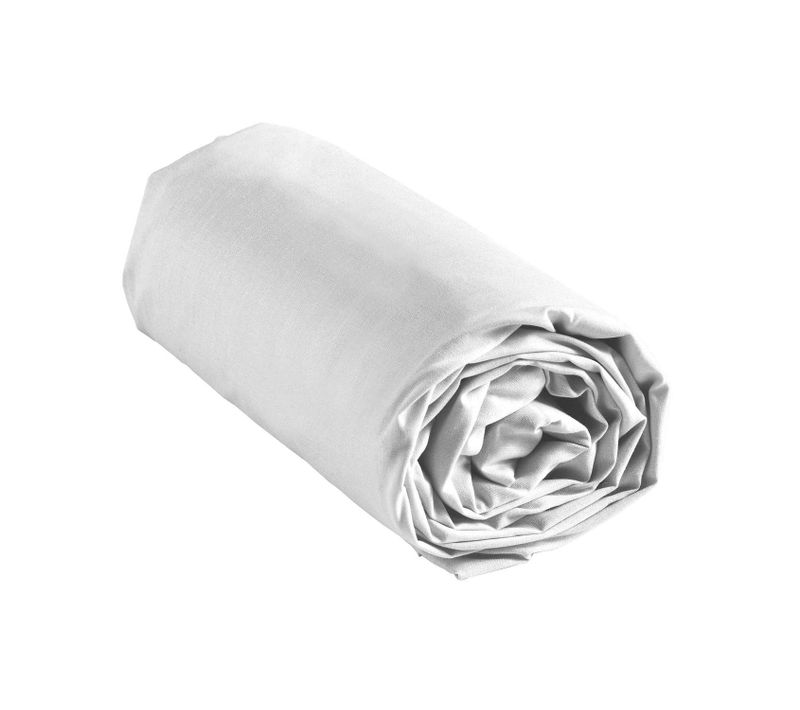 Drap Housse Grana - 100% Coton - 160 X 200 Cm - Blanc