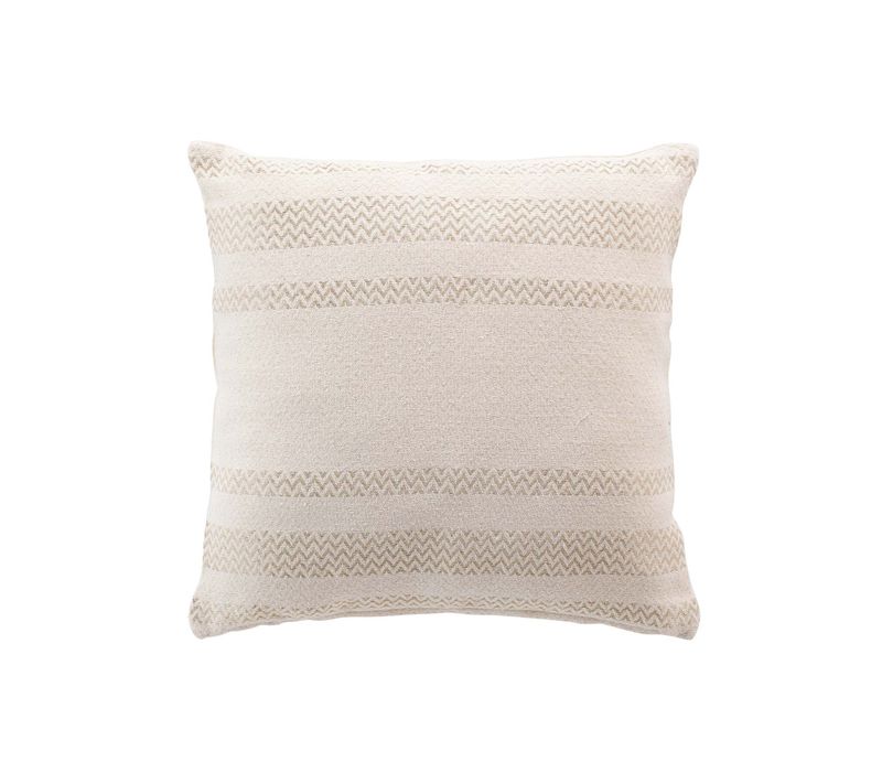 Coussin Déhoussable Altha - Coton Jacquard - 40 X 40 Cm - Ecru