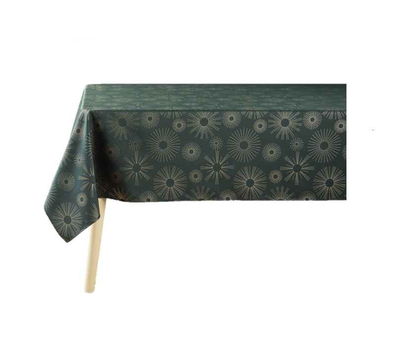 Nappe Rectangulaire Antitache Et Infroissable Imprimé Feux D'artifice - L. 150 X L. 240 Cm - Vert Et