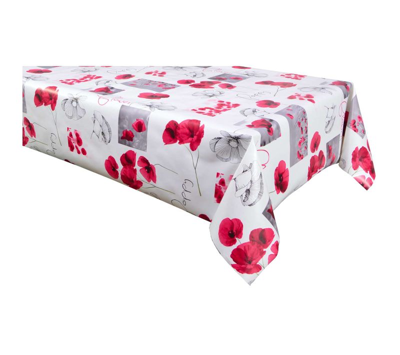 Nappe En Toile Cirée Rectangulaire Stowe - 140 X 200 Cm - Rouge