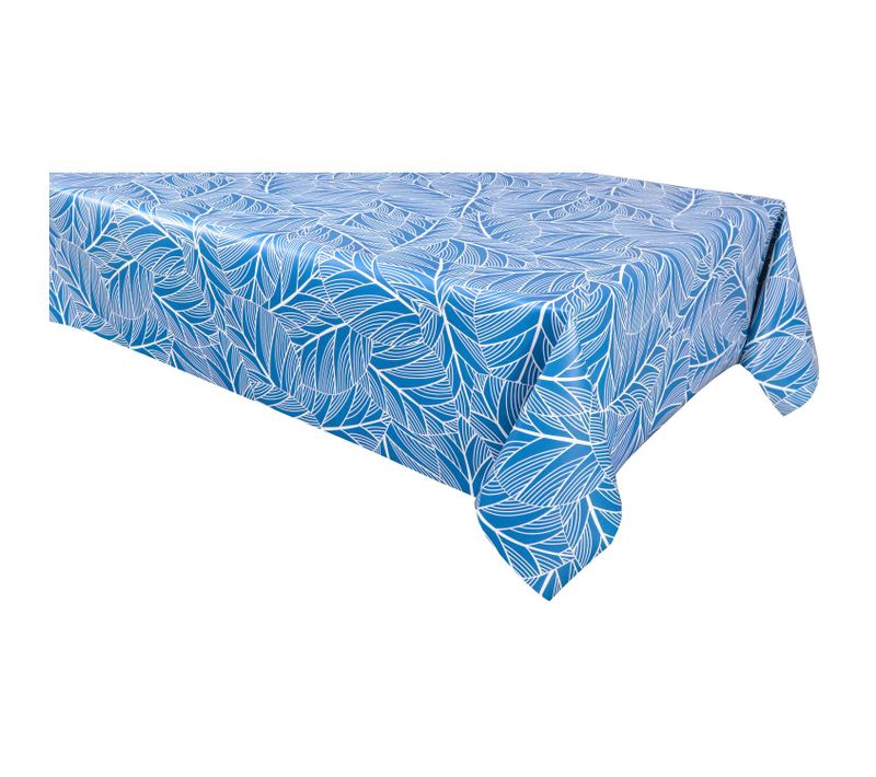 Nappe En Toile Cirée Rectangulaire Eloa - 140 X 200 Cm - Bleu