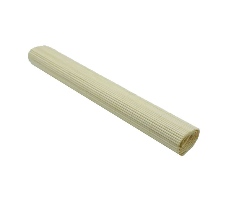 Lot De 6 Sets De Table En Bambou Blanchi Rectangulaire - 45 X 30 Cm