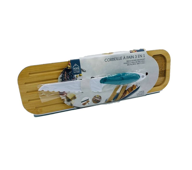 Planche à Pain Avec Corbeille Et Couteau - Bleu