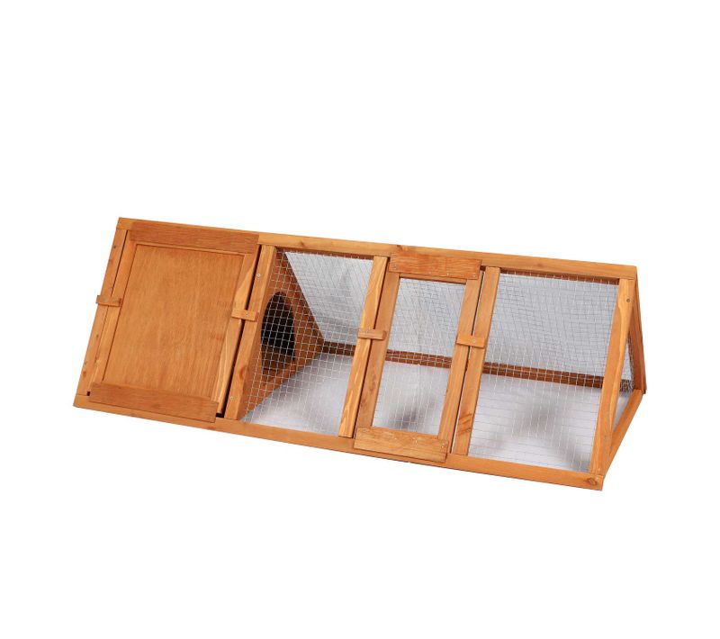 Clapier Pour Lapin Et Cochon D'inde En Bois Naturel