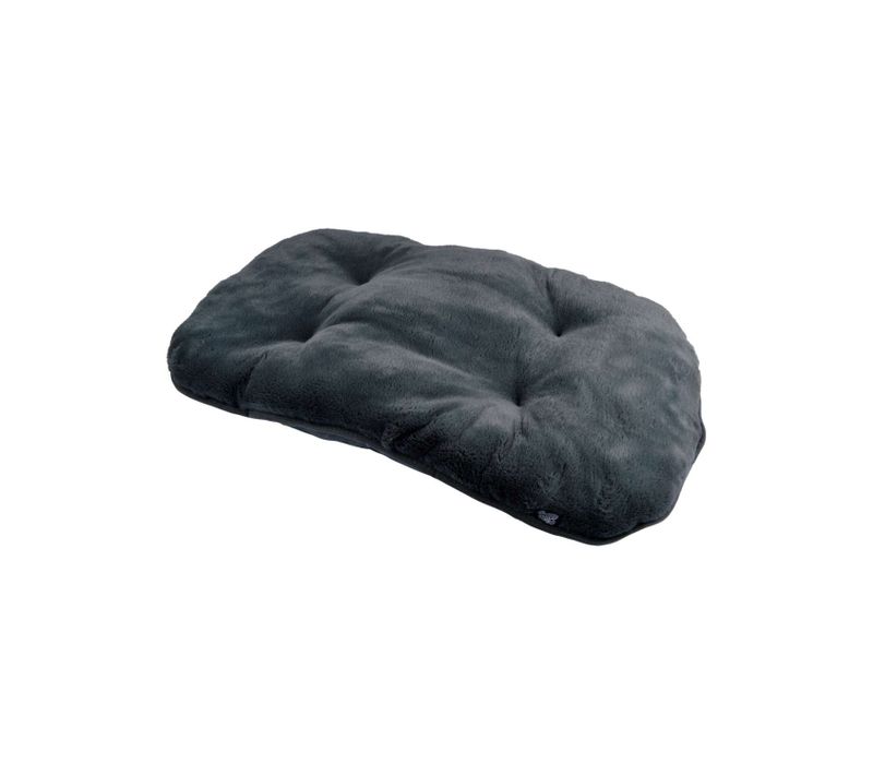 Coussin Doux Réversible Happy Pour Chien Et Chat - Gris Anthracite - Long 77 Cm