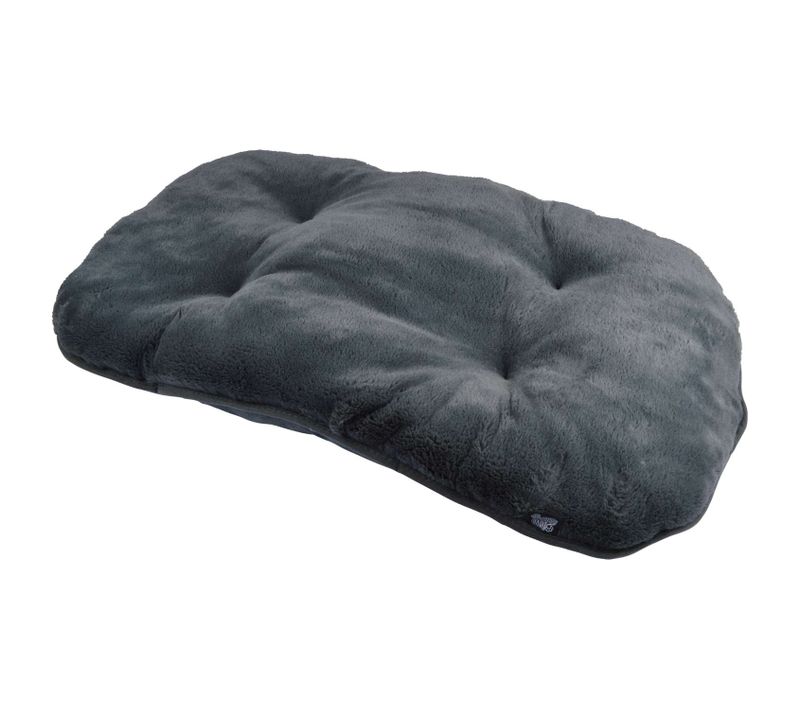 Coussin Doux Réversible Happy Pour Chien Et Chat - Gris Anthracite - Long 117 Cm