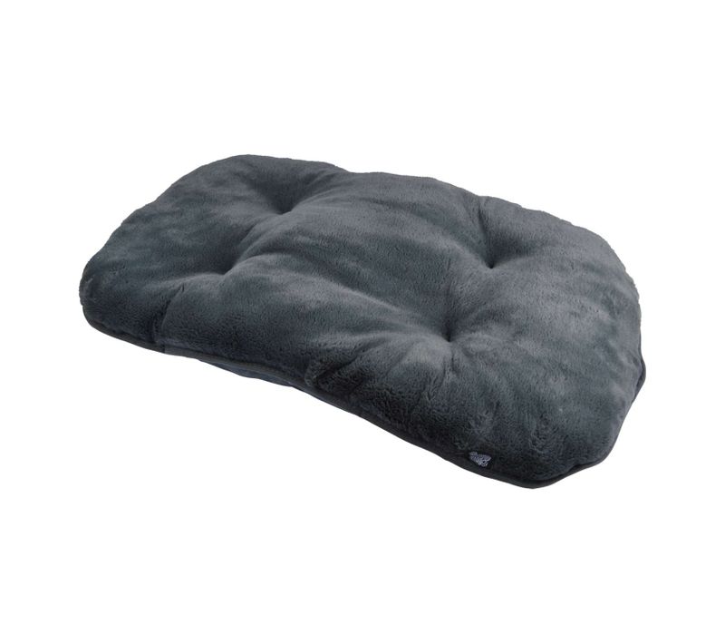 Coussin Doux Réversible Happy Pour Chien Et Chat - Gris Anthracite - Long 107 Cm