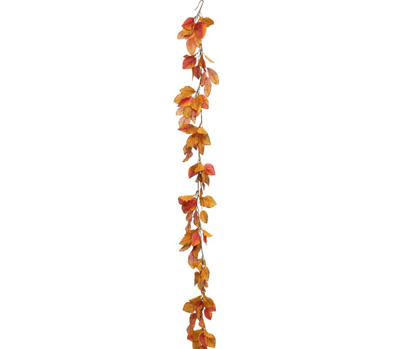 Guirlande Feuille D'automne L. 1,8 M - Orange