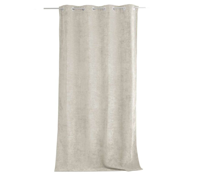 Rideau Thermique En Velours - 140 X 260 Cm - Ecru