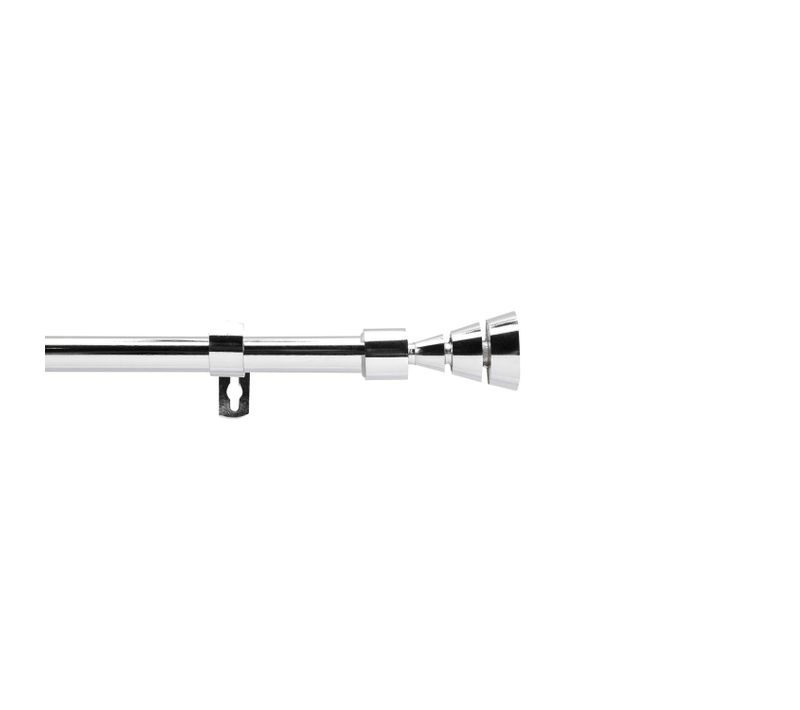 Kit De Tringle à Rideaux Extensible Quasar - L210 /l380 Cm - Chromé