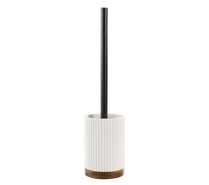 Brosse Wc Hamilton Effet Pierre Et Acacia - Blanc