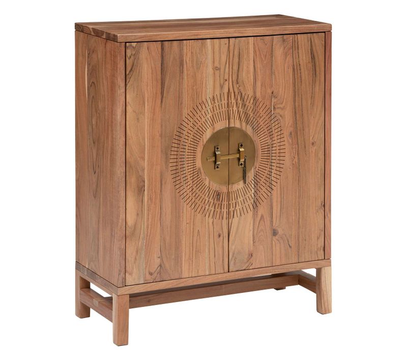 Buffet Haut 2 Portes En Bois Jiling - Marron