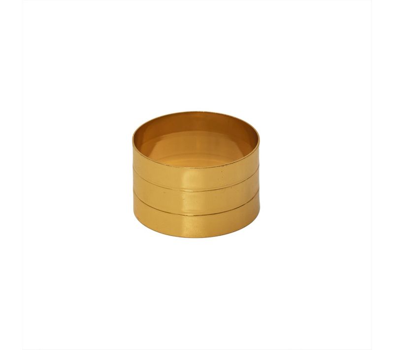 Lot De 4 Ronds De Serviette - Doré