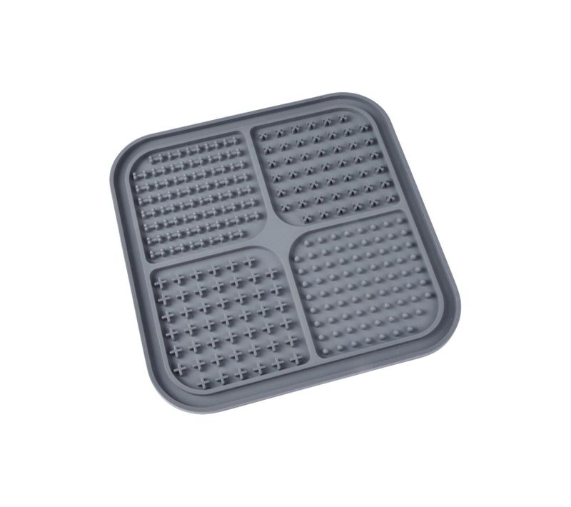 Tapis De Léchage Pour Chien Et Chat - Gris Anthracite