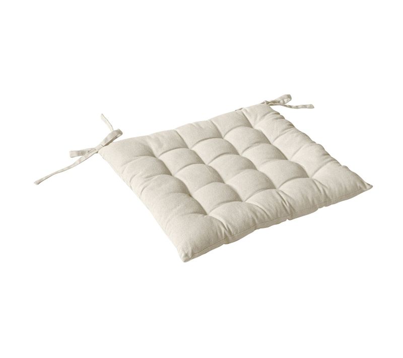 Galette De Chaise Panama - 38 X 38 Cm - Ecru