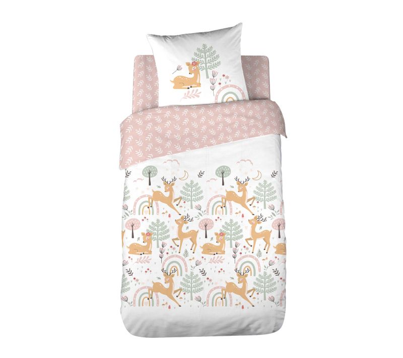 Parure De Lit Enfant Biche - 100% Microfibre 72g/m² - 140 X 200 Cm