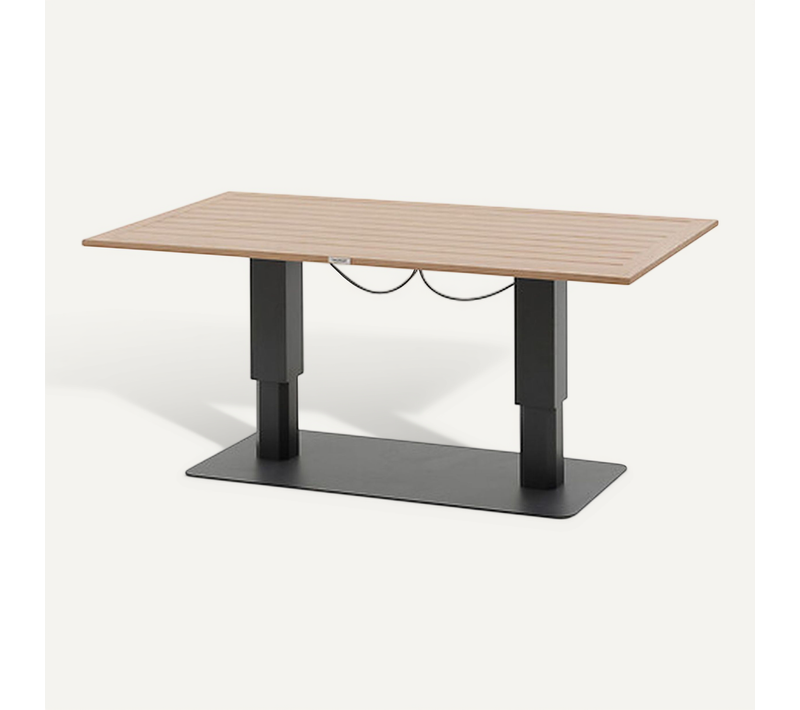 Table De Jardin Relevable Rectangulaire En Aluminium Salimia - Graphite Et Honey