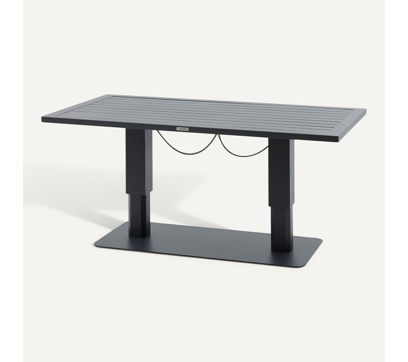 Table De Jardin Relevable Rectangulaire En Aluminium Salimia - Gris Graphite