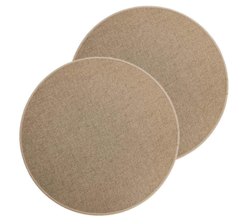 Lot De 2 Sets De Table Tissés Antidérapants - Beige