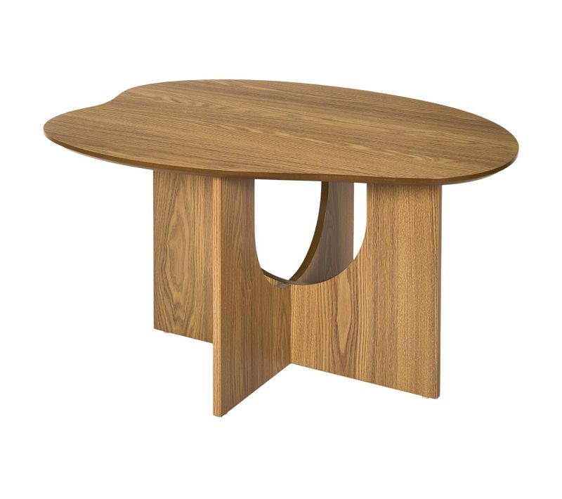 Table Basse Asymétrique En Bois Calypso - Beige