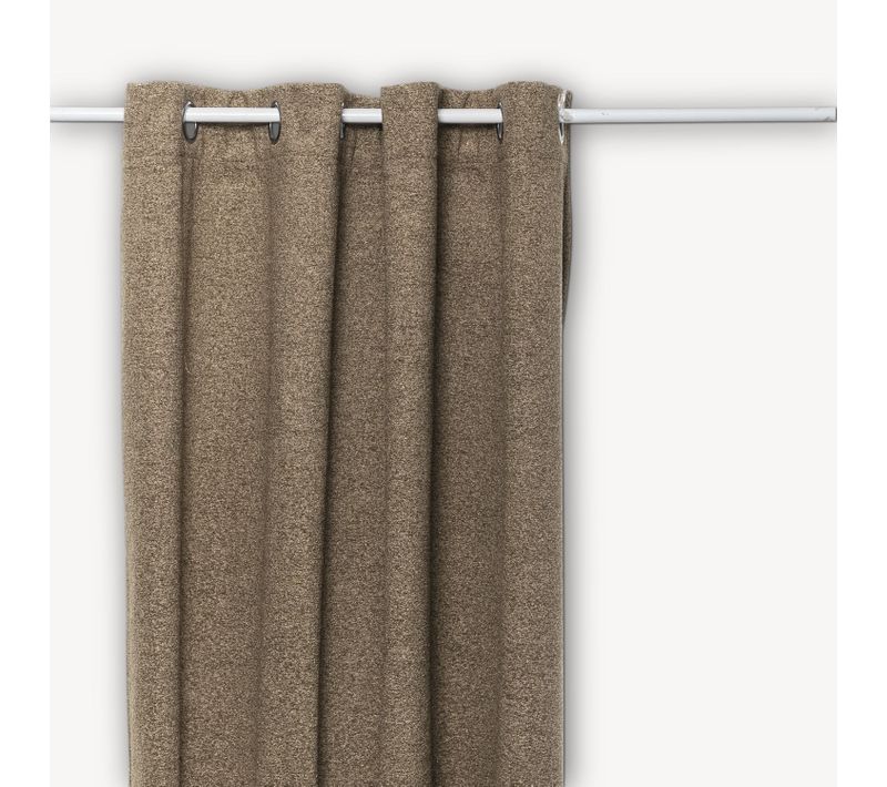 Rideau Effet Bouclette Isolant Et Occultant Soana - 140 X 260 Cm - Taupe