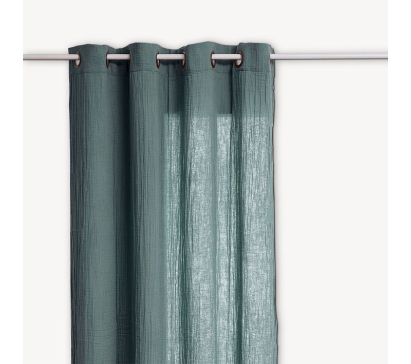 Rideau En Gaze De Coton Jamana - 130 X 260 Cm - Céladon