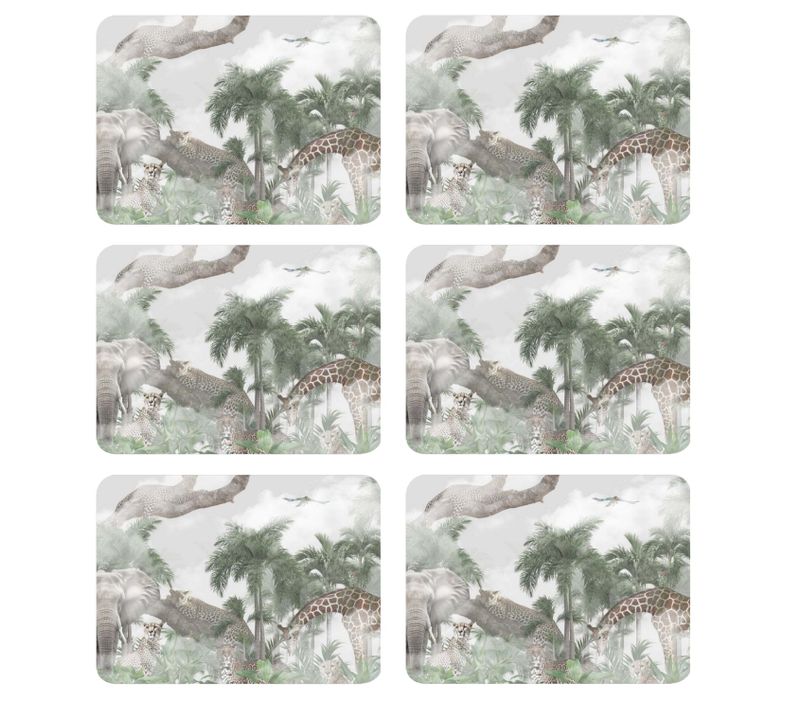 Lot De 6 Sets De Table Motifs Animaux Olwen - 28 X 43 Cm