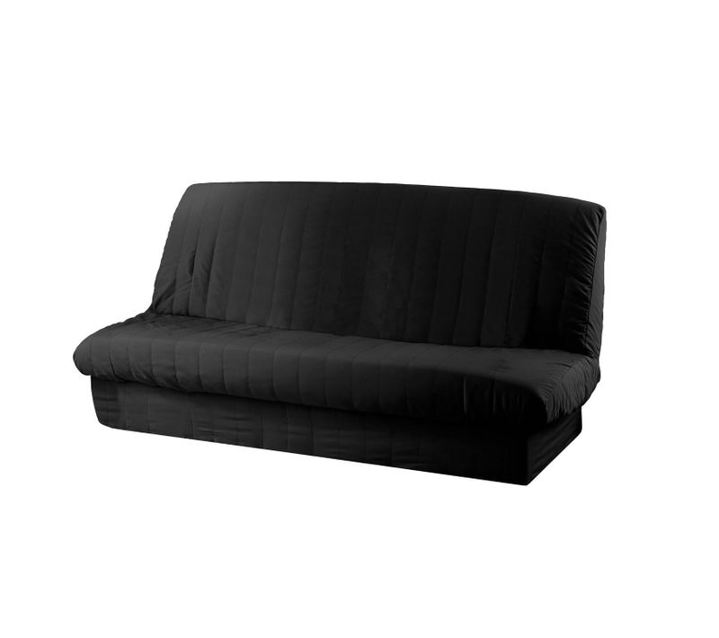 Housse De Clic-clac Matelassée Et Bande De Socle - Noir