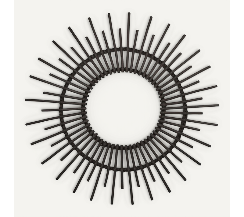 Miroir Déco Rotin Diamètre 76 Cm 76 Cm