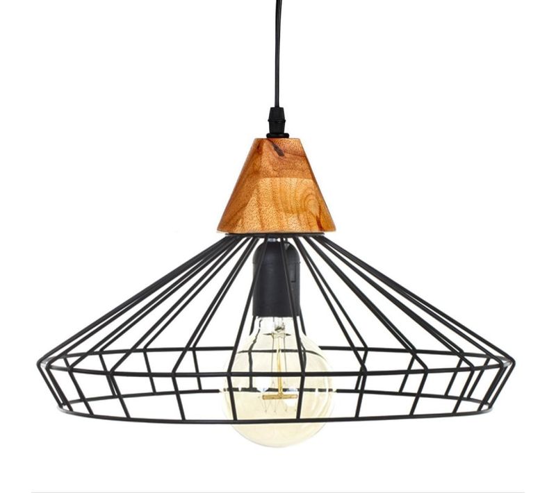 Suspension Fil En Métal "ben" 38 X 22,5 Cm - Gris - 90x200 Cm