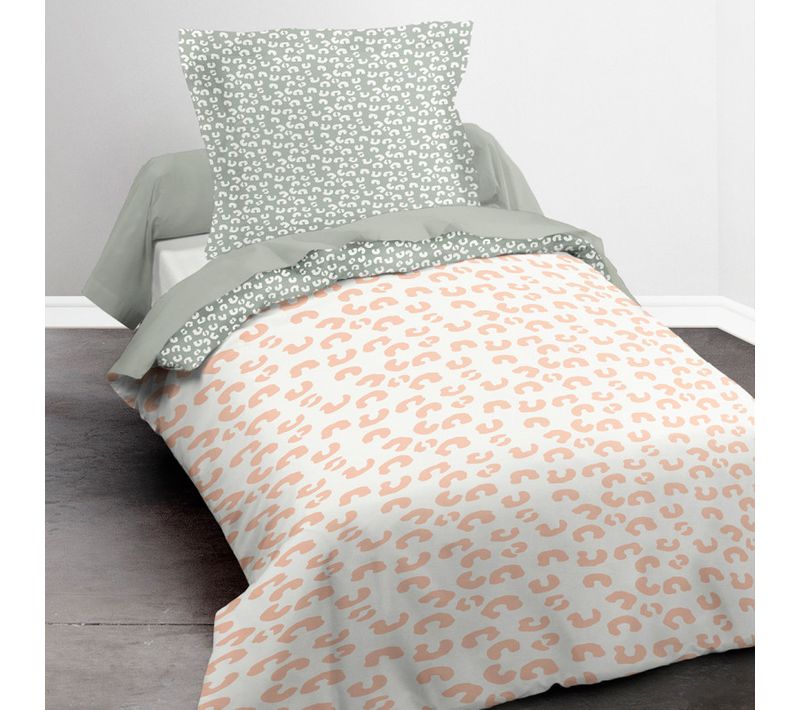 Parure De Couette 140 X 200 "strange" 100% Coton / 57 Fils/cm2