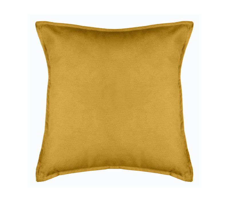 Coussin "lilou" Effet Velours 45 X 45 Cm - Jaune - 45x45 Cm