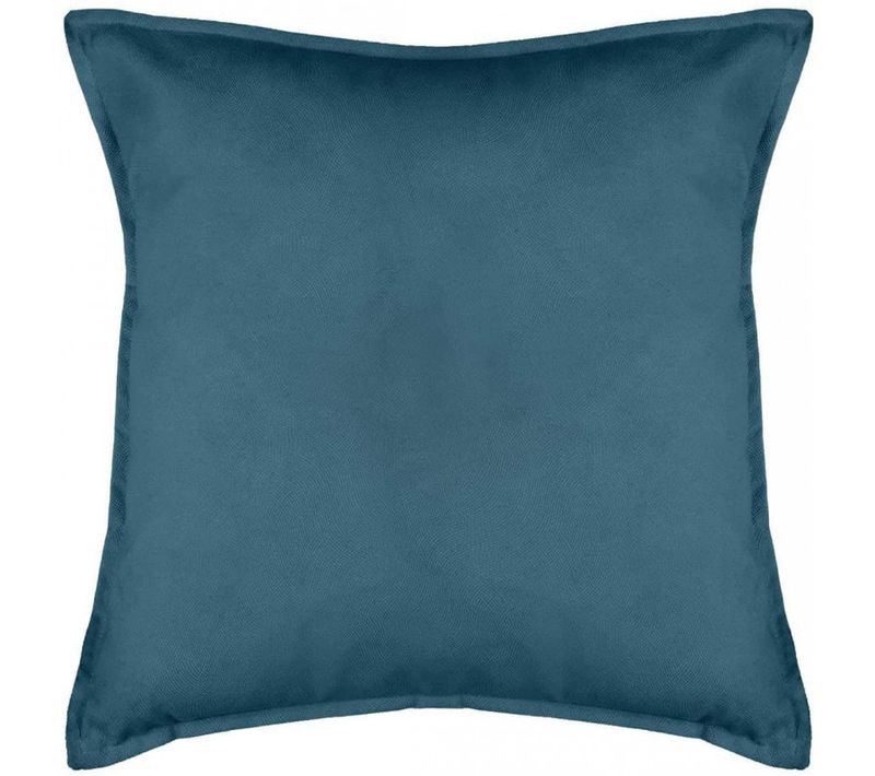 Coussin "lilou" Effet Velours 45 X 45 Cm - Bleu - 45x45 Cm