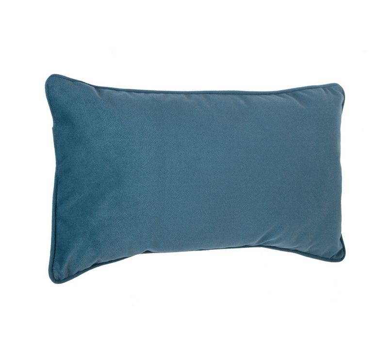 Coussin "lilou" Effet Velours 30 X 50 Cm - Bleu - 30x50 Cm