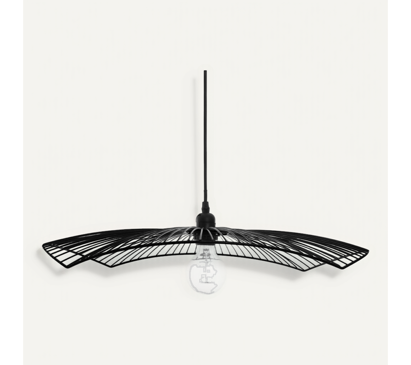 Suspension Filaire "cuzco" Noire, Métal Diamètre 58 Cm - Vert - 58 Cm