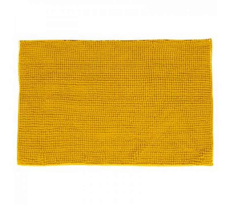 Tapis De Bain "chenille" 50 X 80 Cm Atmosphéra - Jaune - 50x80 Cm