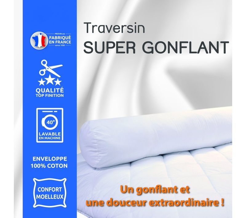 Polochon Volume Pour Lit 160 "univers Decor" Confort Super Gonflant Isolane