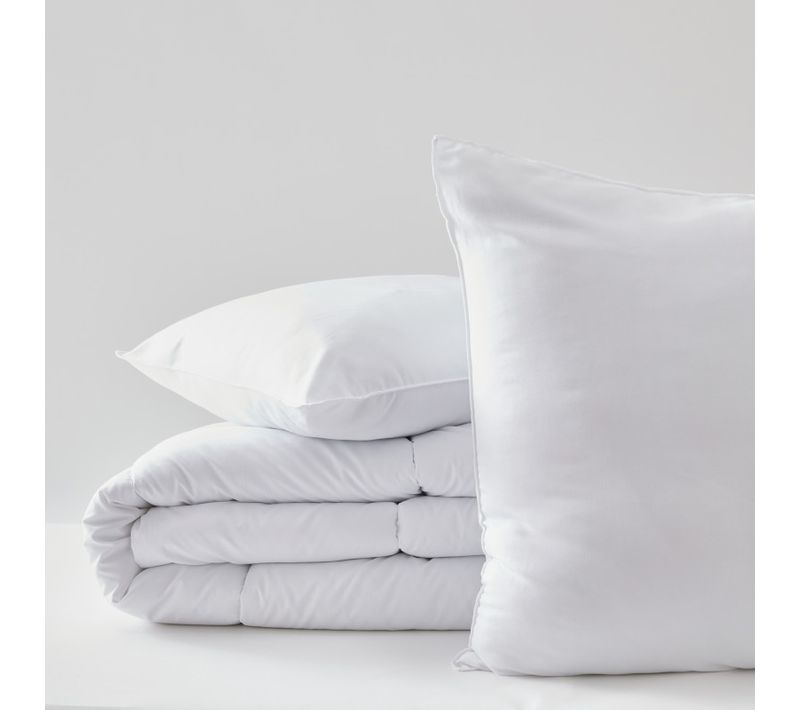 Pack Couette Cm + Oreiller 60 X 60 + Oreiller 45 X 70 Gamme "douceur" - Blanc - 60x60 Cm