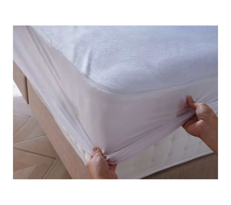 Protège Matelas Éponge Imperméable Anti-acariens 180 X 200 + 30 Cm