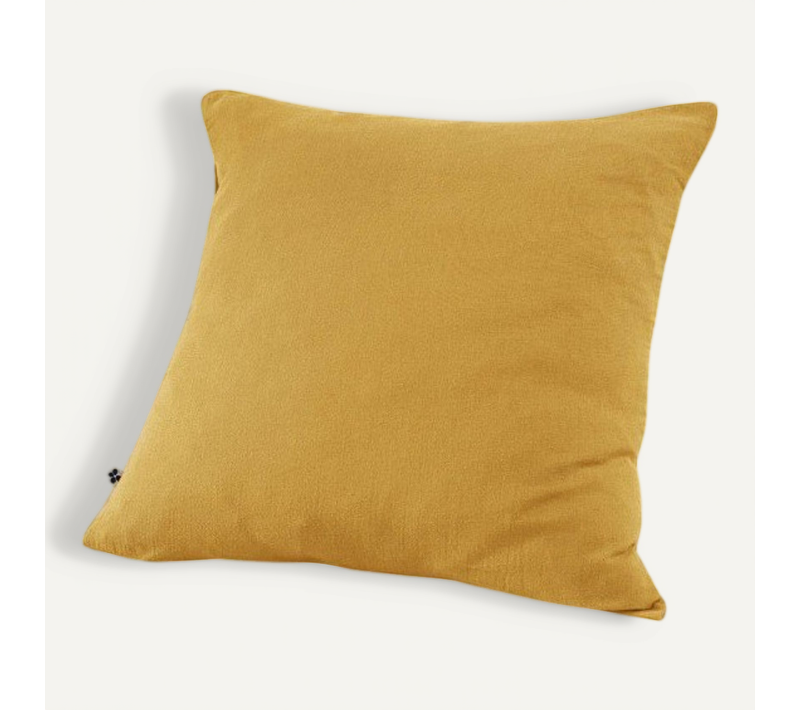 Taie D'oreiller "gaïa" "gaze De Coton" - Jaune - 60x60 Cm