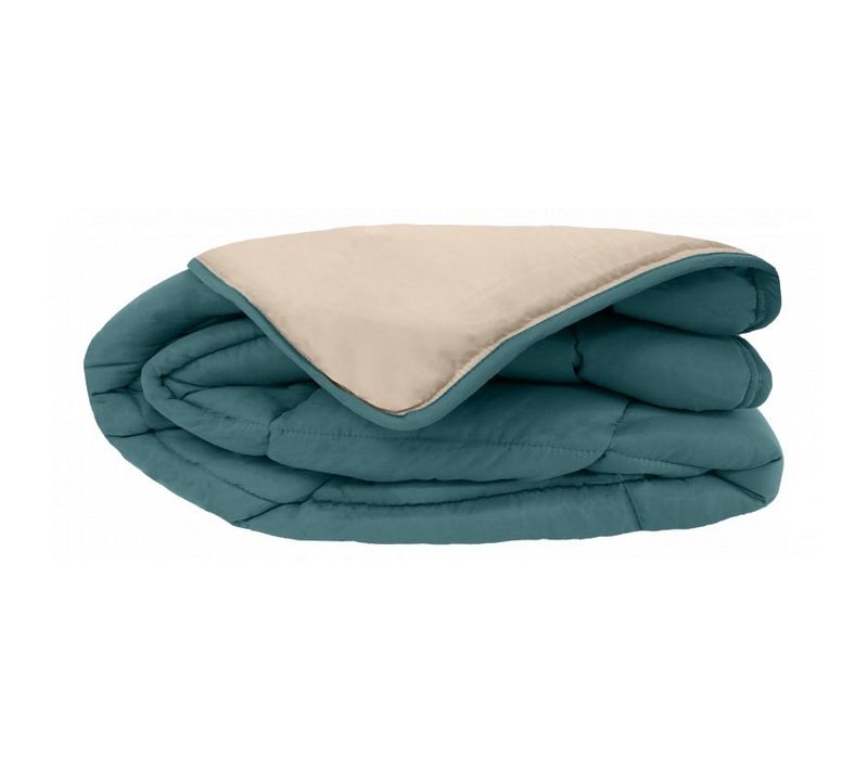Couette Chaude Bicolore Gamme Microfibre Cocoon Non Feu - Norme Nf En Iso 12952 Toison D'or