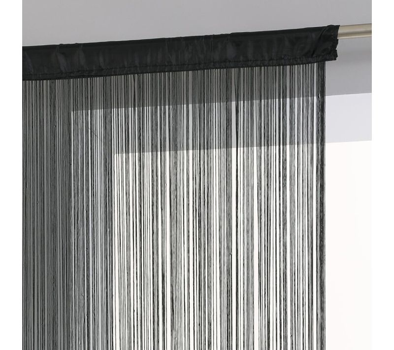 Rideau Fil 90 X 200 Cm Atmosphéra - Noir - 90x200 Cm