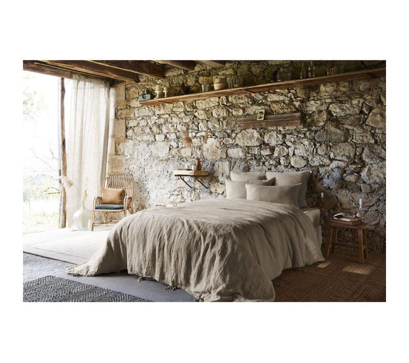 Housse De Couette "soline" Lin Lavé - Beige - 240x220 Cm