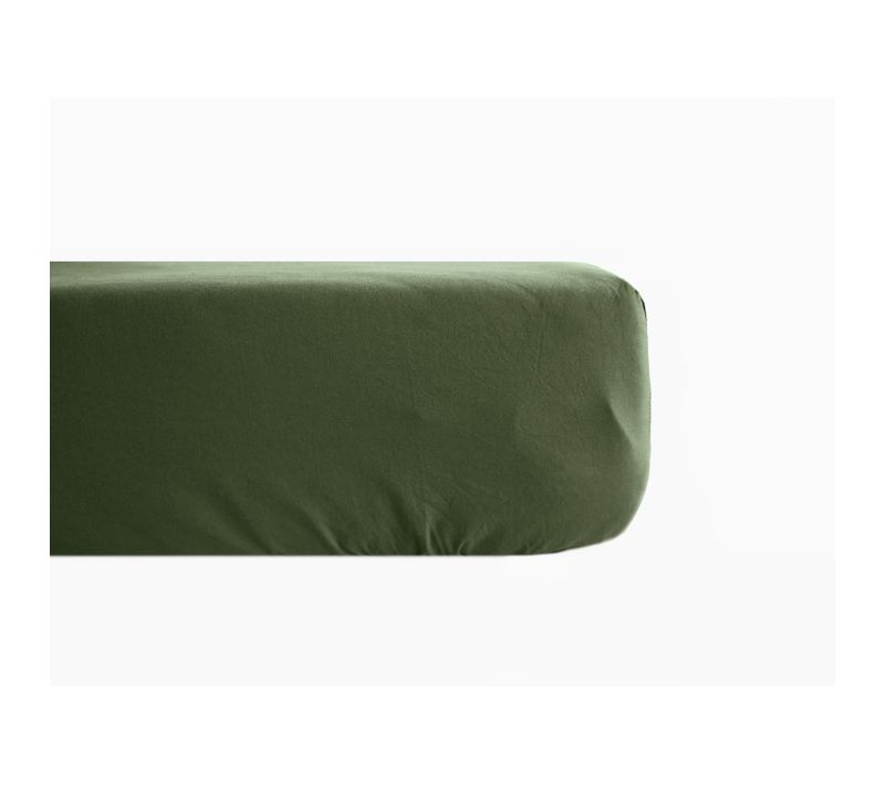 Drap Housse Percale Pur Coton Peigné Longues Fibres 80 Fils/cm² Avec Bonnet De 35 Cm