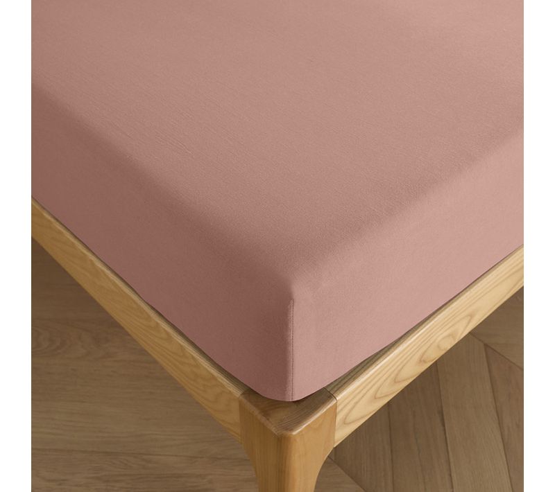 Drap Housse 90 X 190 Cm Bonnet 30 Cm "prémium" Pour Lit 1 Place - Rose - 90x190+30 Cm