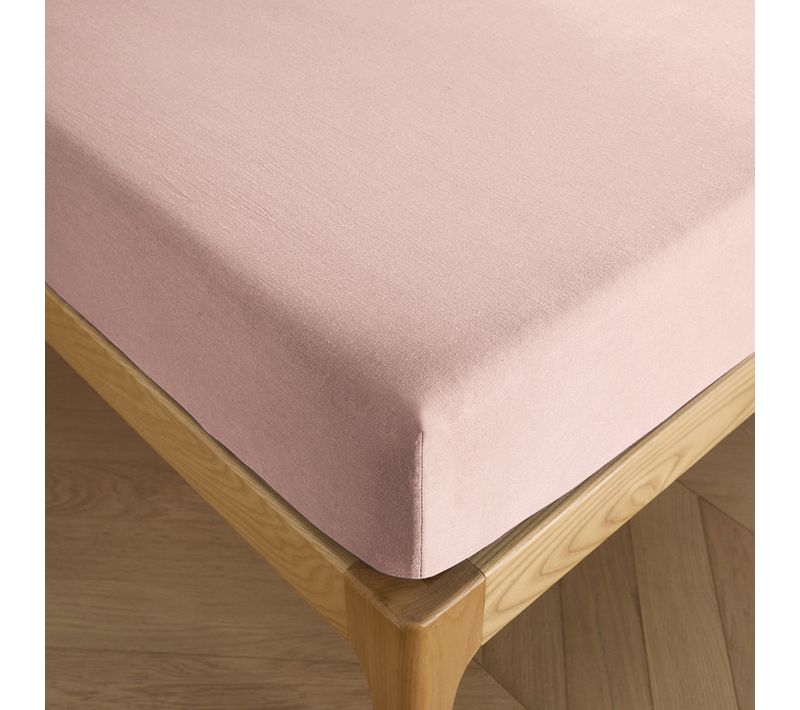 Drap Housse 90 X 190 Cm Bonnet 30 Cm "prémium" Pour Lit 1 Place - Rose - 90x190+30 Cm