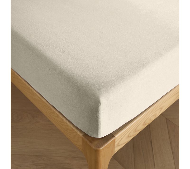 Drap Housse 200 X 200 Cm Bonnet 30 Cm "prémium" Pour Lit 2 Places King Size - Beige - 200x200+30 Cm