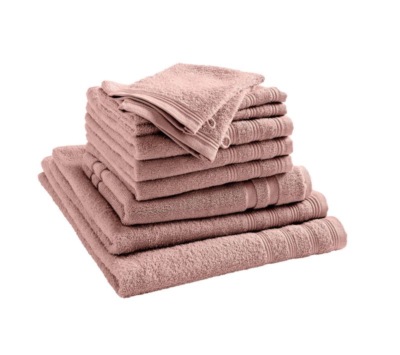 Pack Complet 10 Pièces "spa" Salle De Bain / 400 Gr/m² - Rose