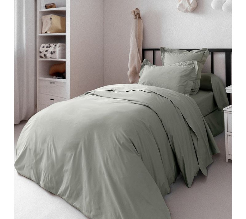 Housse De Couette Percale De Coton Peigné "julian" - 140x200 Cm