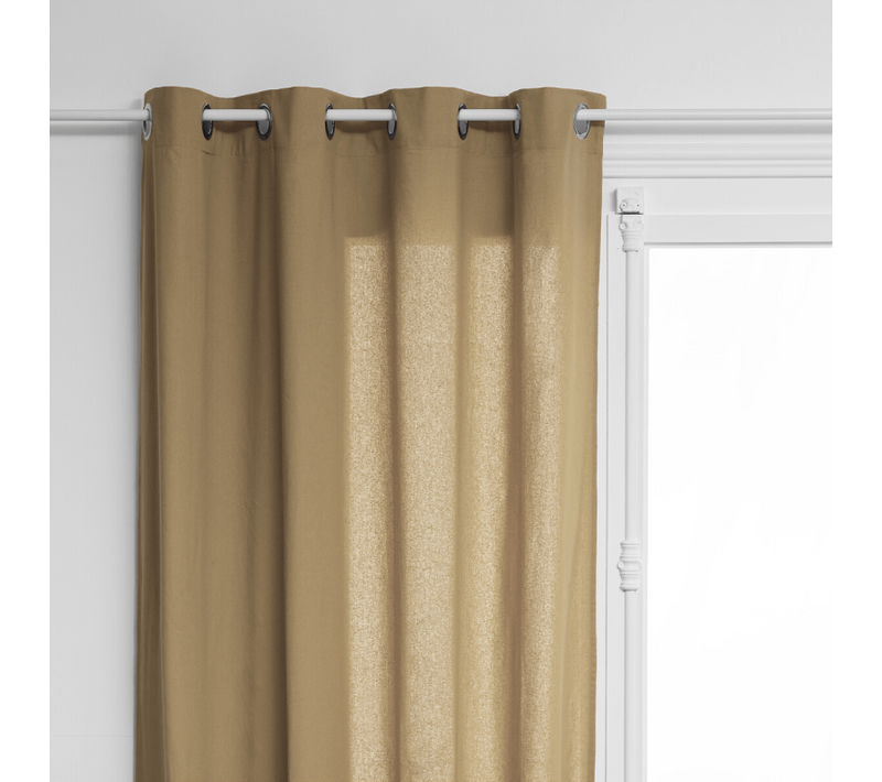 Rideau D'ameublement "anjali" En Coton 135 X 240 Cm - Taupe - 135x240 Cm